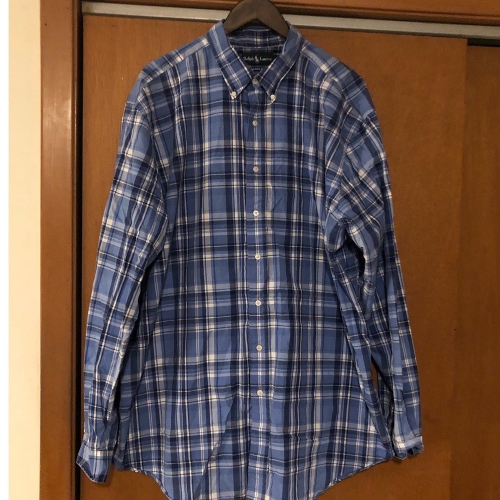 Ralph‎ Lauren Plaid Button Down Shirt Classic Fit Long Sleeve 2XLT